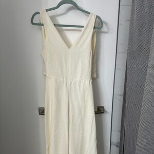 Elegant Cream Sleeveless Jumpsuit
